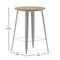Flash Furniture 30 RD Bar Top Table Brown Poly Top/Silver Frame JJ-T14623H-76-BRSL-GG - alternate 7